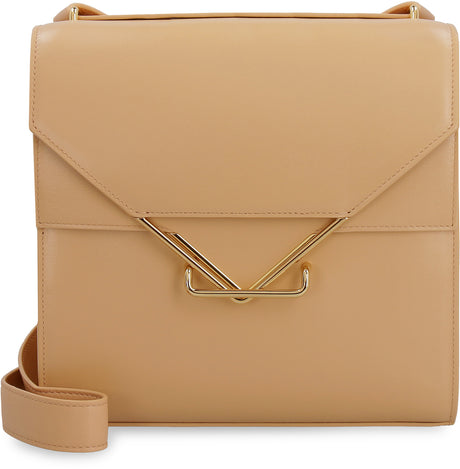 Beige Leather Crossbody Handbag for Women - Spring/Summer 2024 Collection