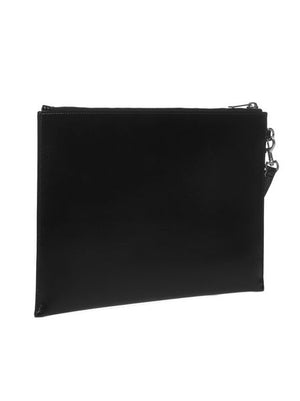 Túi đeo cổ tay da đen dành cho Nam - Bộ sưu tập FW23