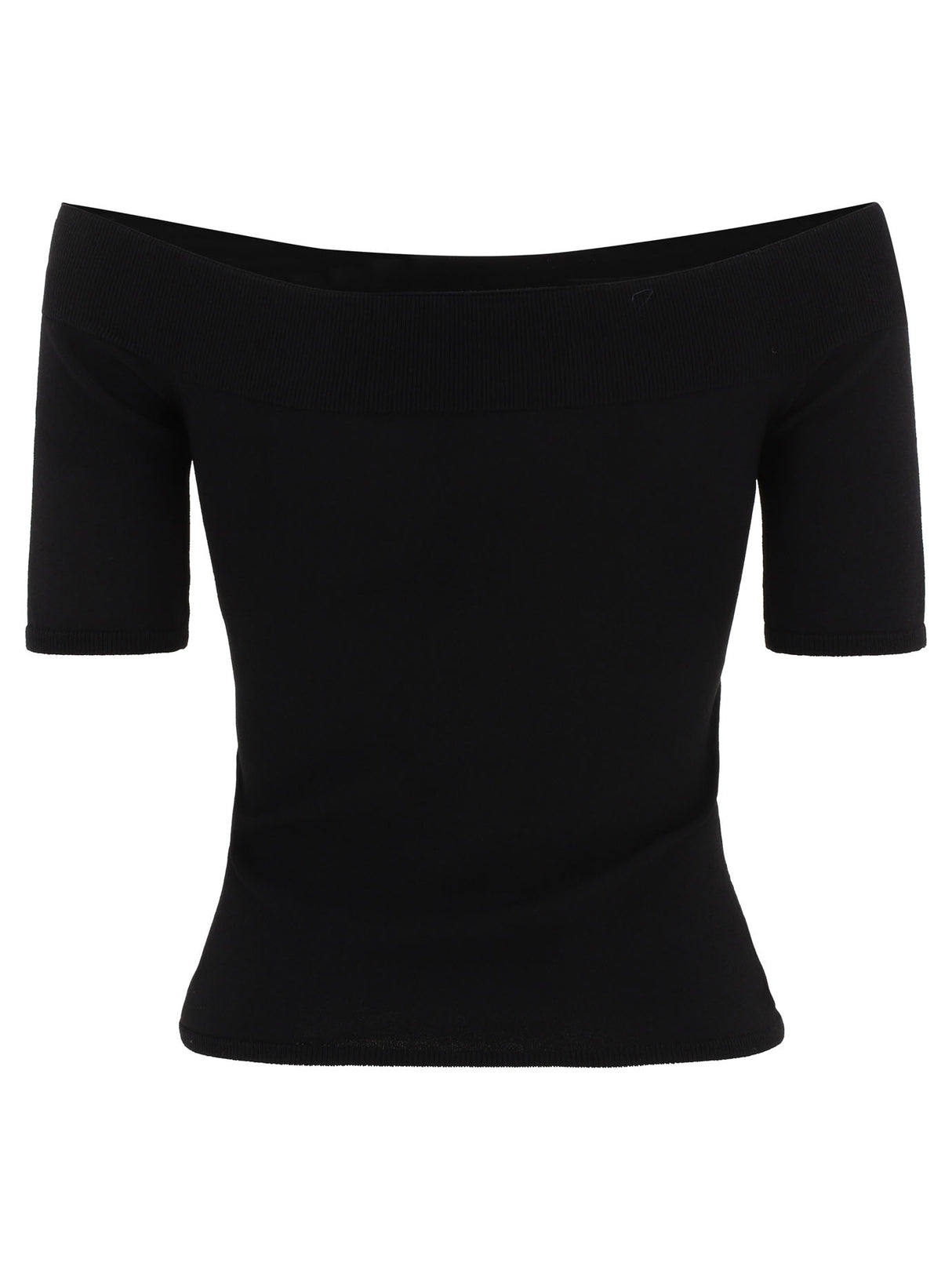 經典黑色新款細肩船領女裝上衣 - SS24時裝系列