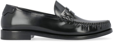 經典黑色女裝皮革莫卡辛鞋 - SS23系列