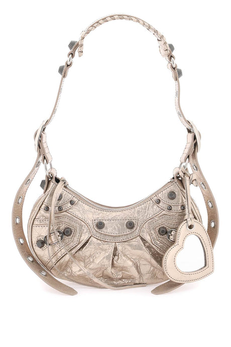 BALENCIAGA Silver Metallic Mini Shoulder Bag for Women - SS24 Collection