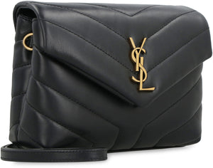 Black Quilted Calfskin Crossbody Handbag with YSL Monogram