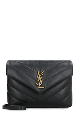 Black Quilted Calfskin Crossbody Handbag with YSL Monogram