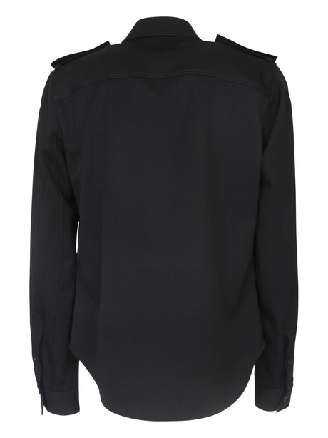 BOTTEGA VENETA Black Flap Pocket Shirt for Men - Fall/Winter 2024 Collection