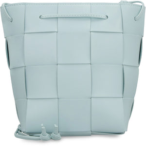 Stunning Light Blue Leather Bucket Handbag for Women - FW23 Collection