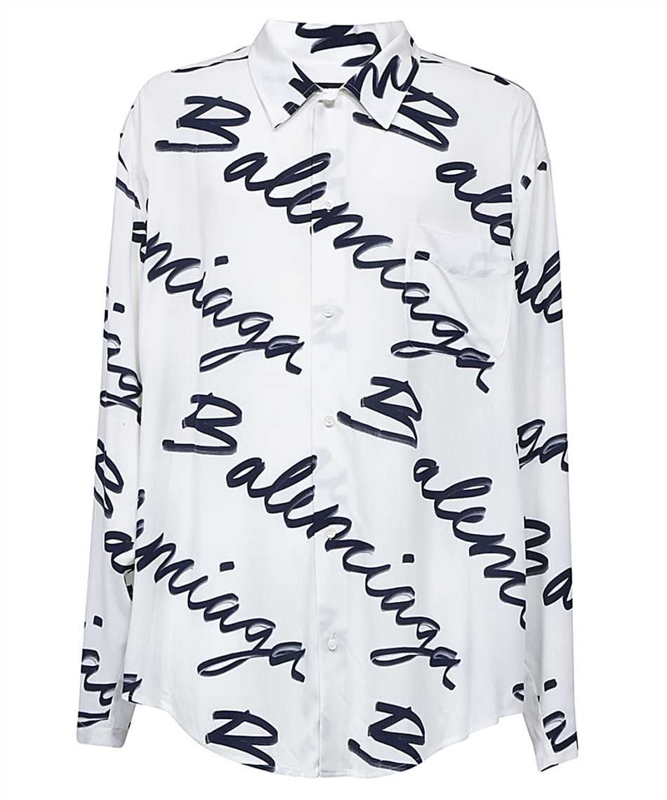 BALENCIAGA Allover Logo Print Long-Sleeve Shirt for Men - FW24