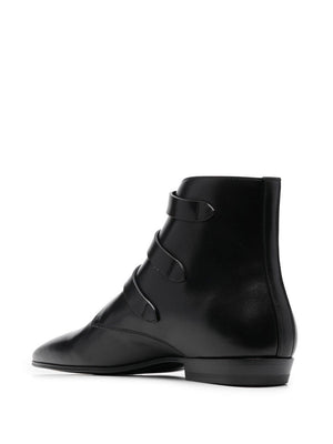 Gothic Black Leather Boots - Spring/Summer 2024 Collection