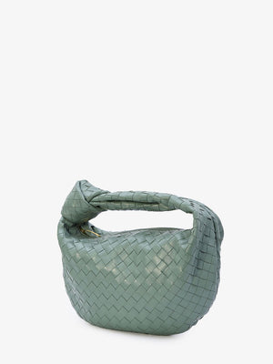 Green Teen Jodie Shoulder Handbag with Intrecciato Design
