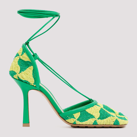 BOTTEGA VENETA Green Stretch Sandals for Women: Fall/Winter 2024 Collection