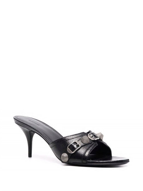 女裝SS23系列黑色真皮涼鞋