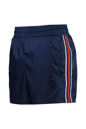 GUCCI Blue Nylon Swim Shorts for Men - SS24 Collection