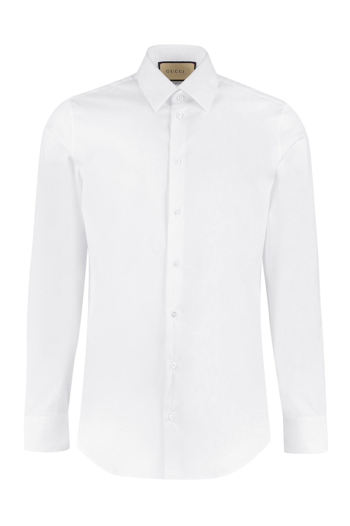 經典白色彈性棉質襯衫 (男裝)