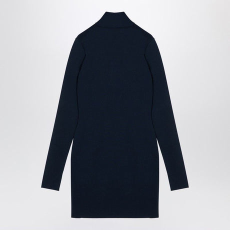 STELLA MCCARTNEY Navy Blue Mini Dress with Chic Sheer Cut-Outs