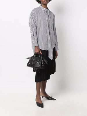 BALENCIAGA Fashionable Black Arena Lambskin Handbag for Women - SS24