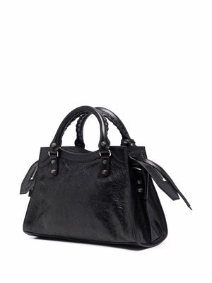 BALENCIAGA Fashionable Black Arena Lambskin Handbag for Women - SS24
