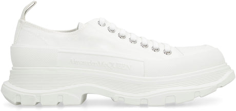 Men's White Cotton Canvas Sneakers for FW23