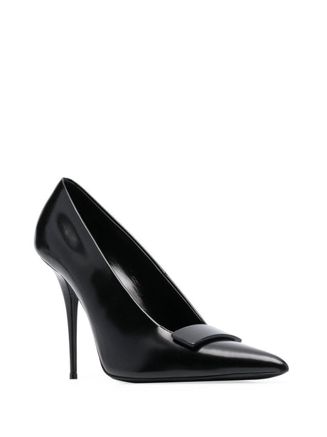 Giày cao gót da bê đen cho phụ nữ - FW22