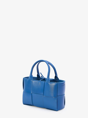 Blue Intreccio Pattern Mini Tote Handbag