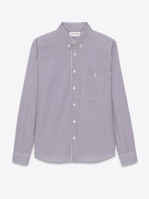 SAINT LAURENT Men's FW22 Multicolour Silk Shirt