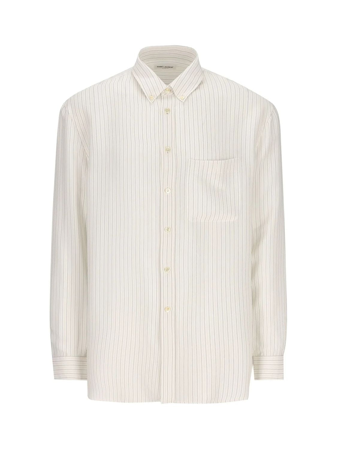 白色丝绸条纹衬衫-SS24系列