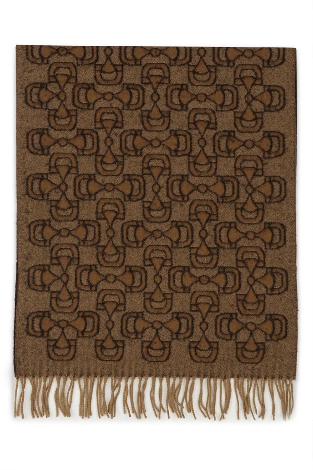 GUCCI Luxurious Cashmere Scarf for Men - Beige/Brown, SS23
