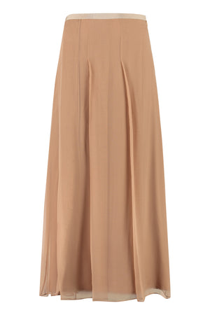 GUCCI Beige Midi Skirt with Wide Slit for Women