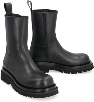 BOTTEGA VENETA Luxury Black Leather Ankle Boots for Men - FW22 Collection