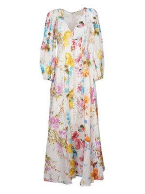 ZIMMERMANN Feminine Maxi Dress in Neutral Raffia for Women - Versatile Design and Fashionable Style