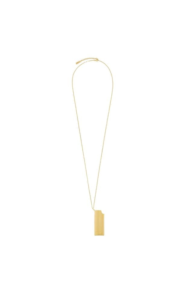 SAINT LAURENT Gold Brass Necklace for Women - Elegant and Chic Piece for FW23