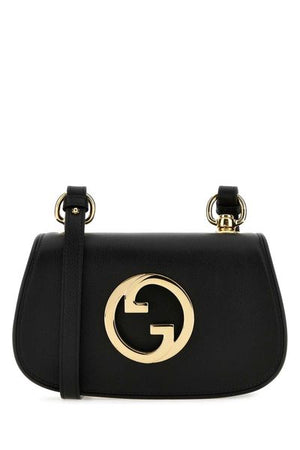GUCCI Elegant Mini Leather Shoulder Handbag with Oversized Tassel, Black - FW23