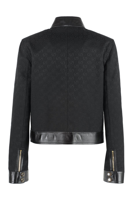GUCCI Black GG Jacquard Denim Jacket for Women - SS23