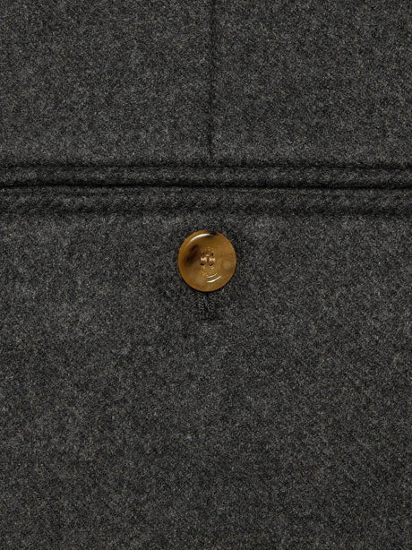 男士深灰色羊毛和喀什米尔裤子-SS23系列