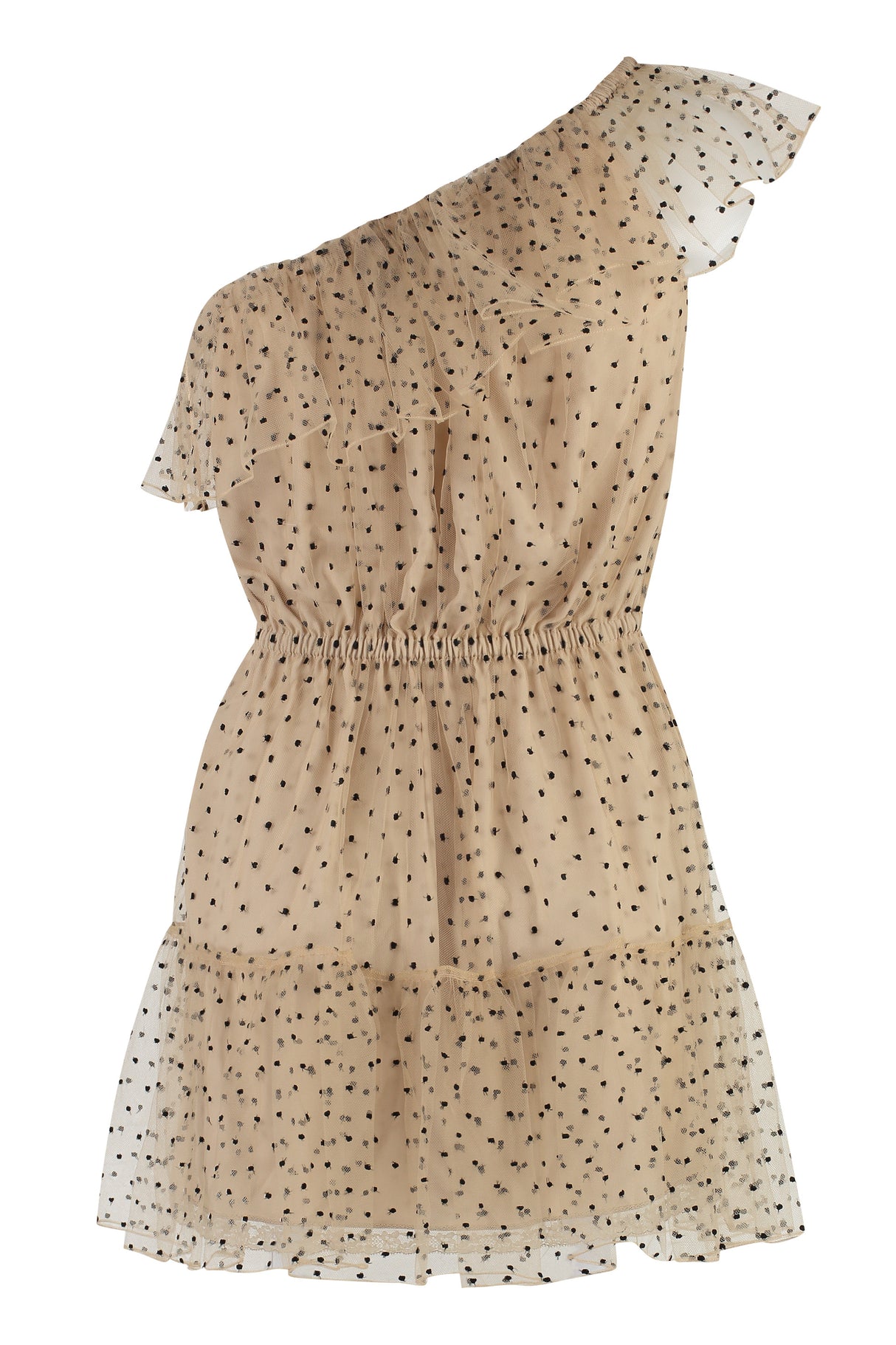 GUCCI Elegant Beige Polka Dot Tulle Dress for Women - SS23 Collection