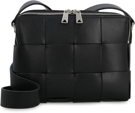 BOTTEGA VENETA Stylish Black Leather Camera Handbag for Men - FW23 Collection