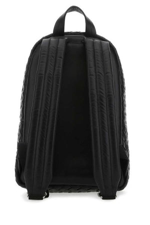 Classic Intrecciato Small Backpack in Black Calf Leather for Men