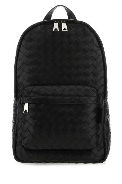 BOTTEGA VENETA Classic Mini Intrecciato Leather Backpack for Men - Black, FW23