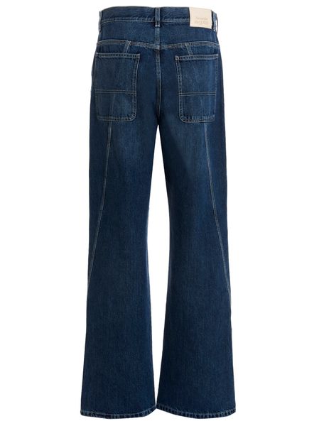 ALEXANDER MCQUEEN Loose Fit Blue Cotton Jeans for Men - SS23 Collection