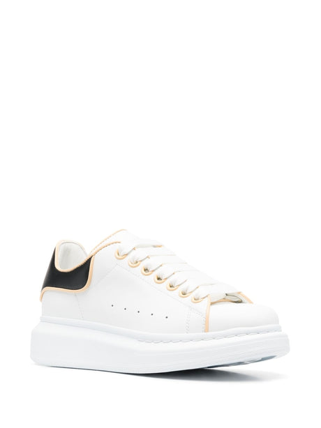 ALEXANDER MCQUEEN Oversized 100% Leather White Sneakers for Women