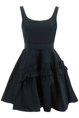 黑色迷你褶裥连衣裙-无袖紧身上衣和迷你圆裙-SS23款