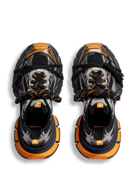 BALENCIAGA Men's Tan MultiColor Panelled Sneakers for SS24