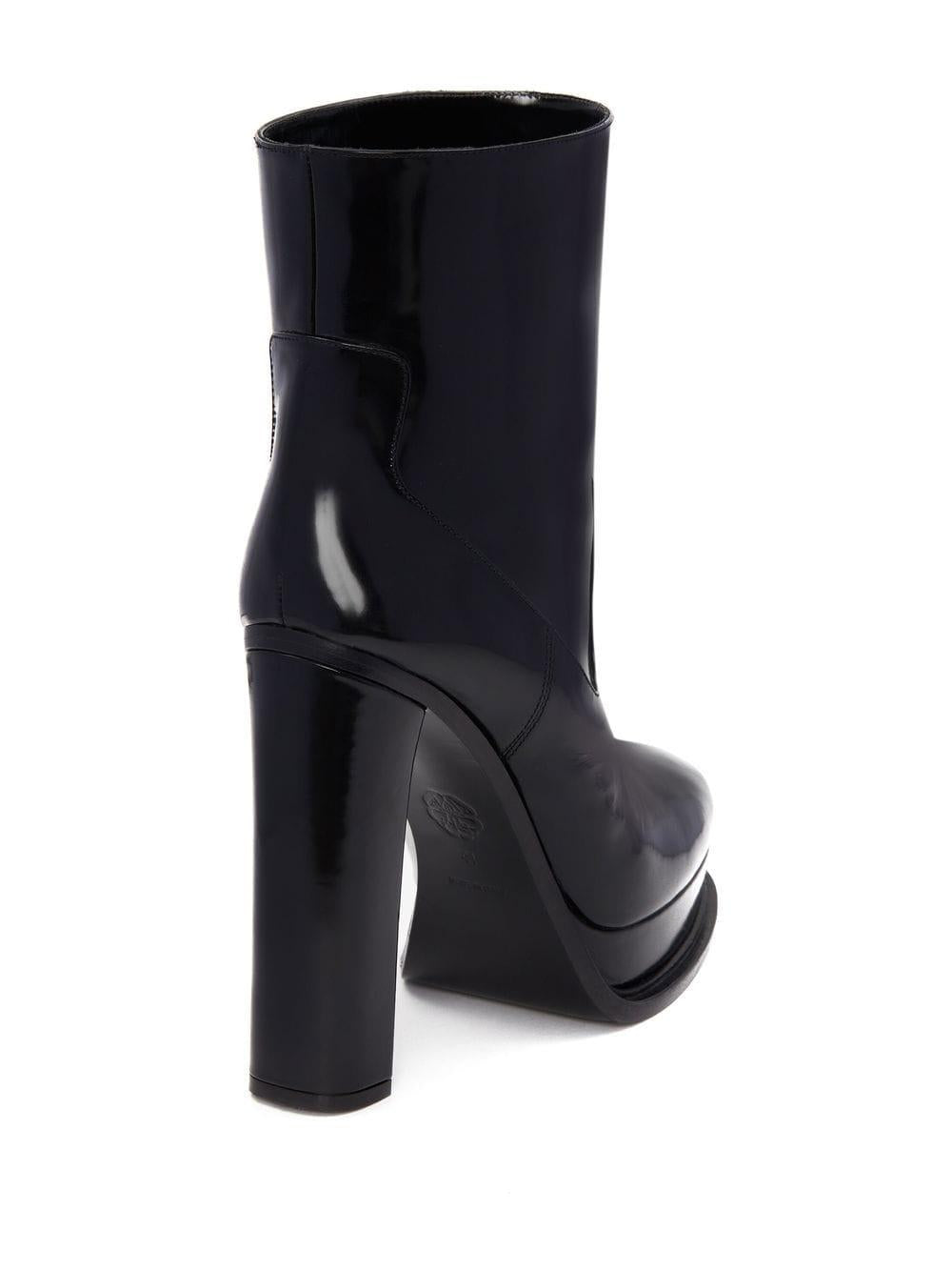 ALEXANDER MCQUEEN Stunning Black Ankle Boots for Women - SS23 Collection