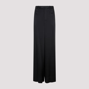 SAINT LAURENT Loose Fit Black Pants for Women - SS23 Collection