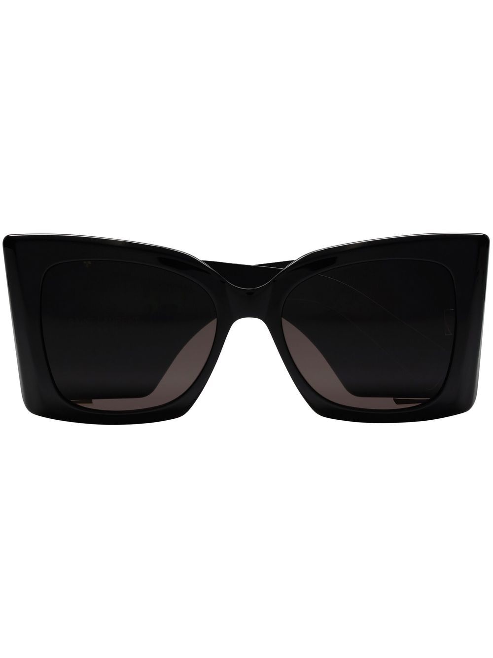 超大框架黑色太陽眼鏡，綠色鏡片，適合女性穿戴- 可持續時尚SS24