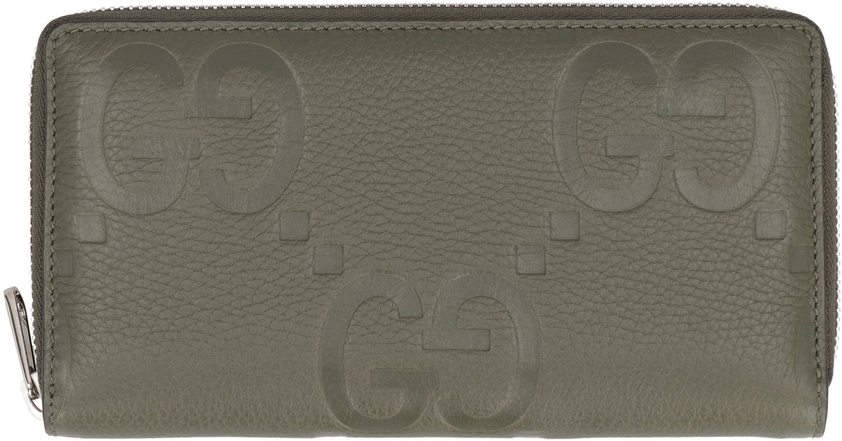 GUCCI Green Grainy Leather Wallet for Men - FW23
