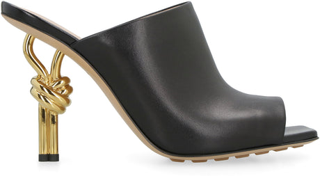 BOTTEGA VENETA Black Leather Sandals for Women | SS23 Collection