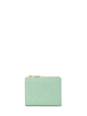 BOTTEGA VENETA Green Intrecciato Leather Bi-fold Wallet for Women