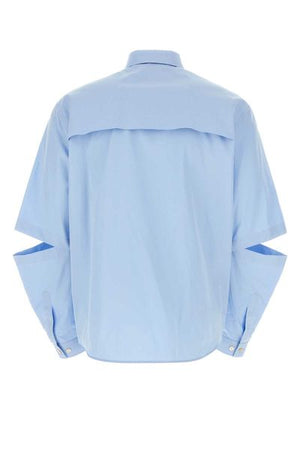 GUCCI Blue Detachable Sleeve Poplin Shirt for Women - FW23 Collection