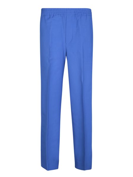 男生FW23款藍色直筒褲