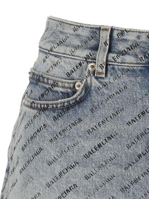 BALENCIAGA Navy Blue Low Waist Mini Skirt for Women - SS24 Collection