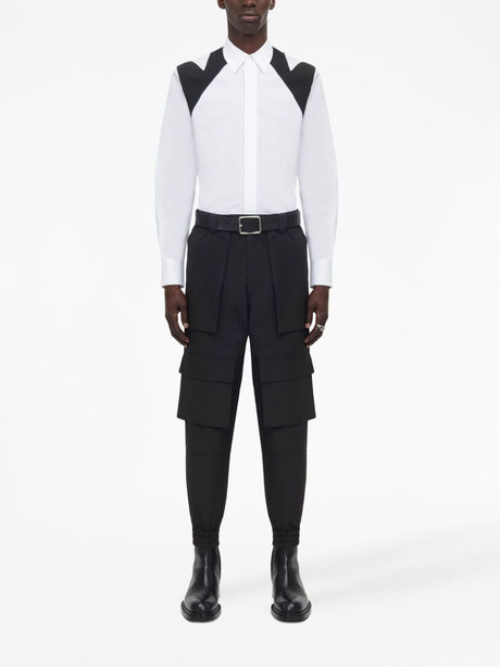 ALEXANDER MCQUEEN Sophisticated Cut-Out Cotton Harness Shirt for Men - FW23